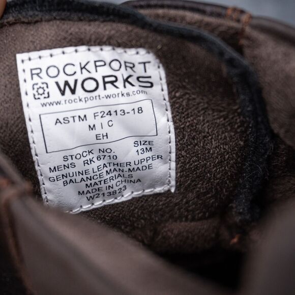 Rockport Works Weather or Not Work Alloy Toe Mens Boots Oxfords RK6710 Size 13 - Picture 7 of 8